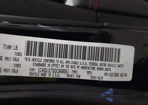 2013 Dodge Durango R/T from USA, damaged, VIN 1C4SDJCT6DC668561